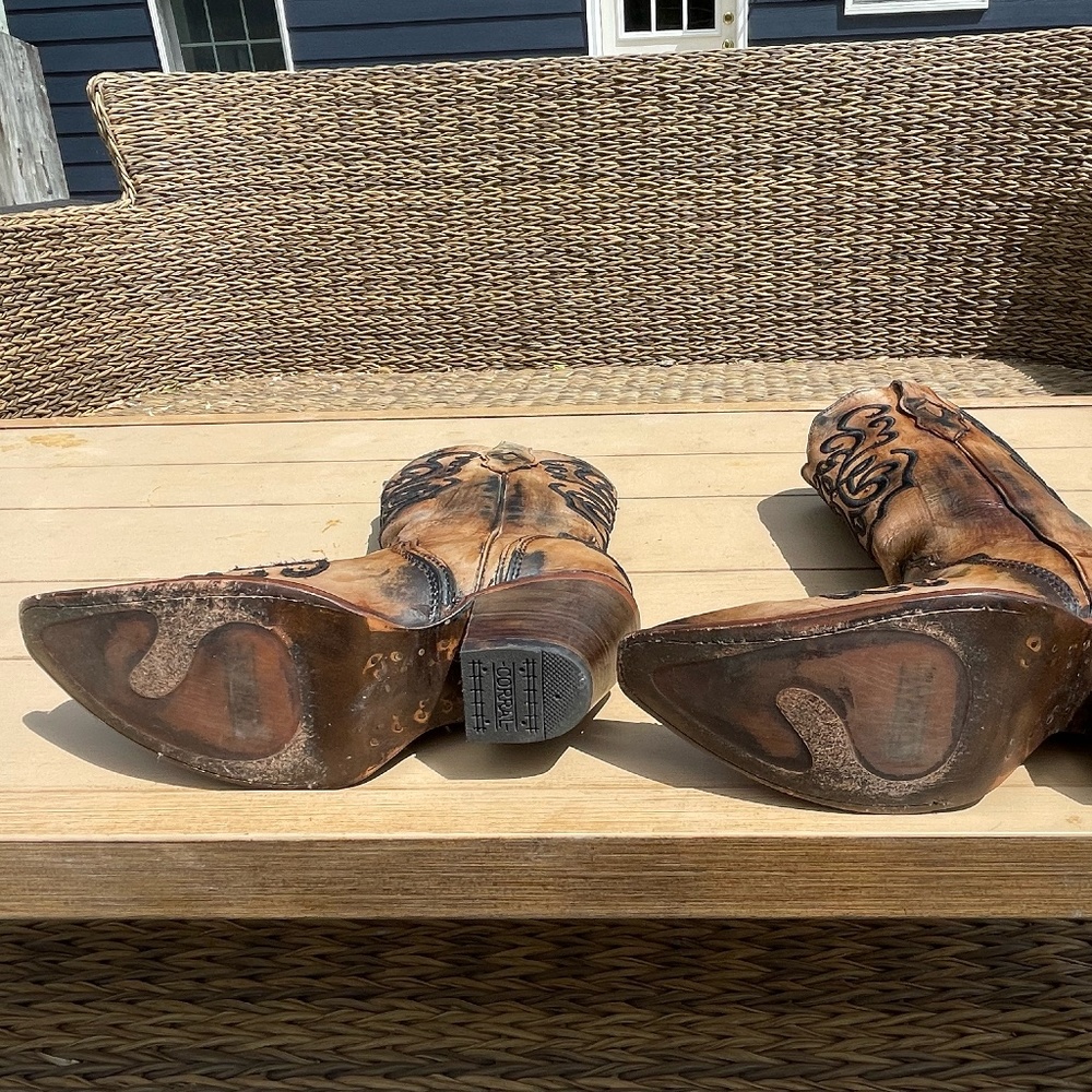 Corral Snip Toe Cord Western Boots sz 6.5